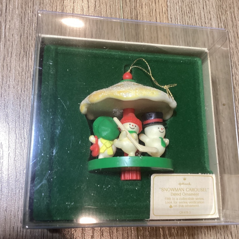 Hallmark Snowman‎ Carousel Dated Ornament Fifth in Collectible Series